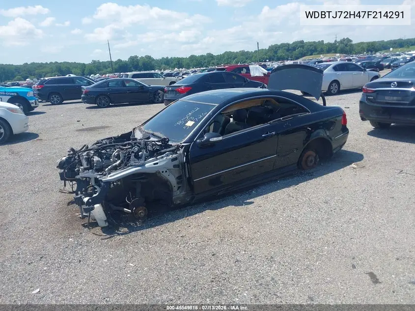 2007 Mercedes-Benz Clk 550 VIN: WDBTJ72H47F214291 Lot: 45549816