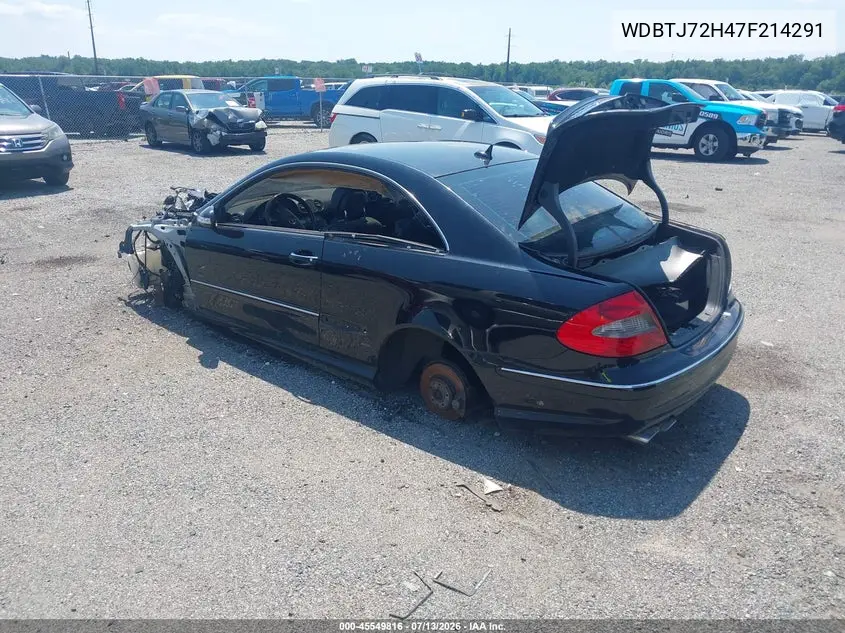 2007 Mercedes-Benz Clk 550 VIN: WDBTJ72H47F214291 Lot: 45549816