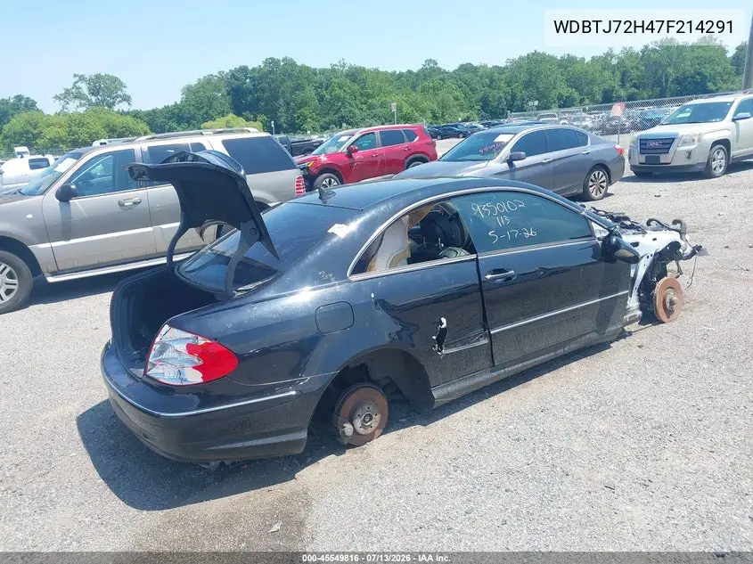2007 Mercedes-Benz Clk 550 VIN: WDBTJ72H47F214291 Lot: 45549816