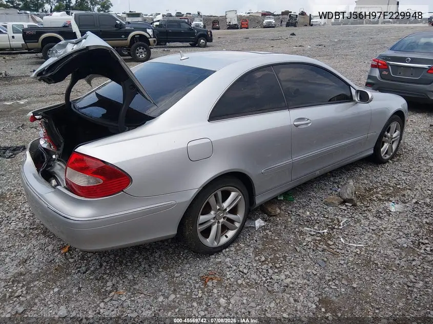 2007 Mercedes-Benz Clk 350 VIN: WDBTJ56H97F229948 Lot: 45569742