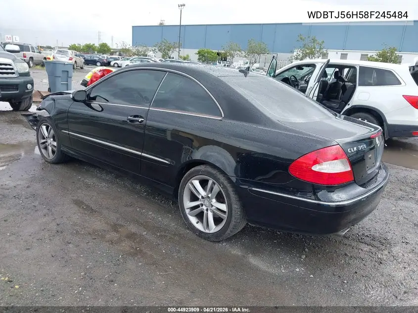 2008 Mercedes-Benz Clk 350 VIN: WDBTJ56H58F245484 Lot: 44923909