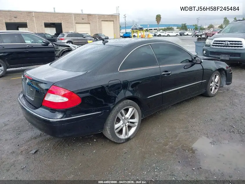 2008 Mercedes-Benz Clk 350 VIN: WDBTJ56H58F245484 Lot: 44923909