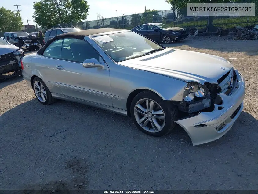 2008 Mercedes-Benz Clk 350 VIN: WDBTK56F28T095430 Lot: 45036343