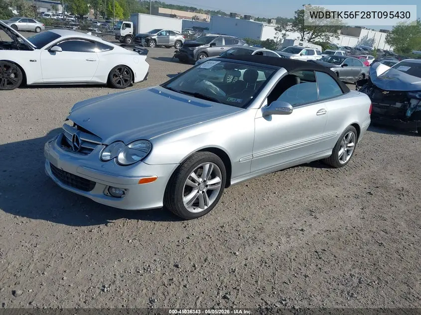 2008 Mercedes-Benz Clk 350 VIN: WDBTK56F28T095430 Lot: 45036343