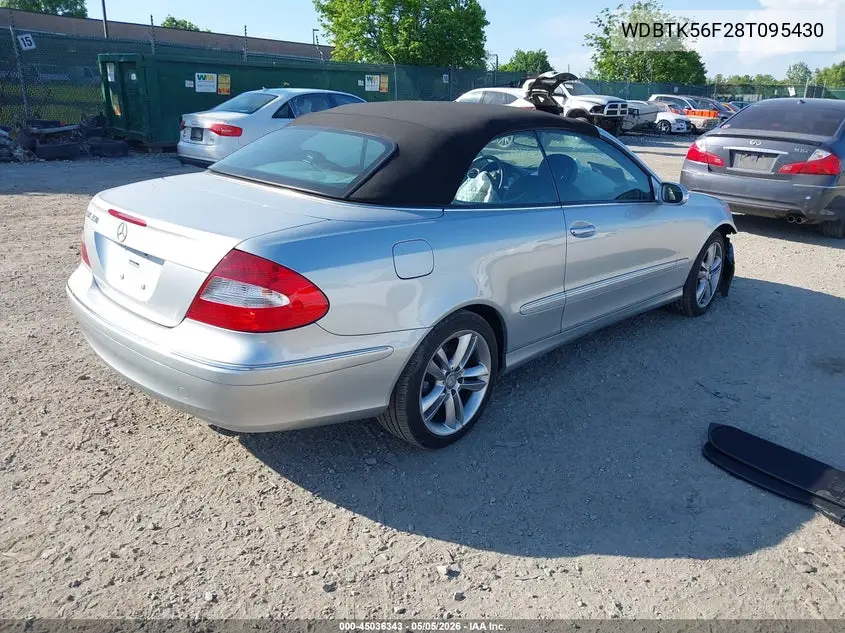 2008 Mercedes-Benz Clk 350 VIN: WDBTK56F28T095430 Lot: 45036343