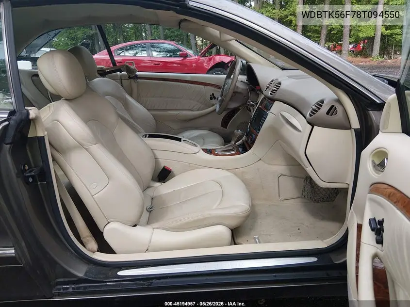 2008 Mercedes-Benz Clk 350 VIN: WDBTK56F78T094550 Lot: 45194957