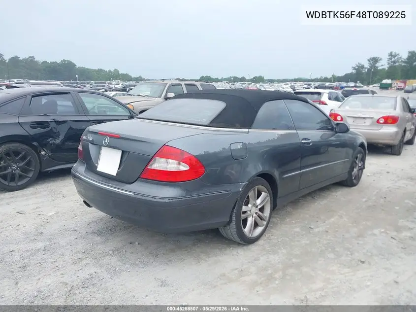 2008 Mercedes-Benz Clk 350 VIN: WDBTK56F48T089225 Lot: 45258507