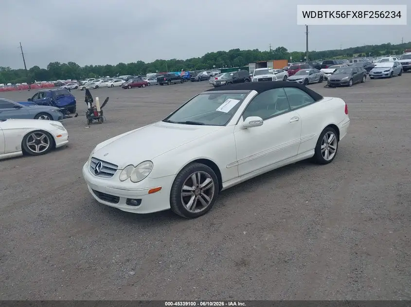 2008 Mercedes-Benz Clk 350 VIN: WDBTK56FX8F256234 Lot: 45339100