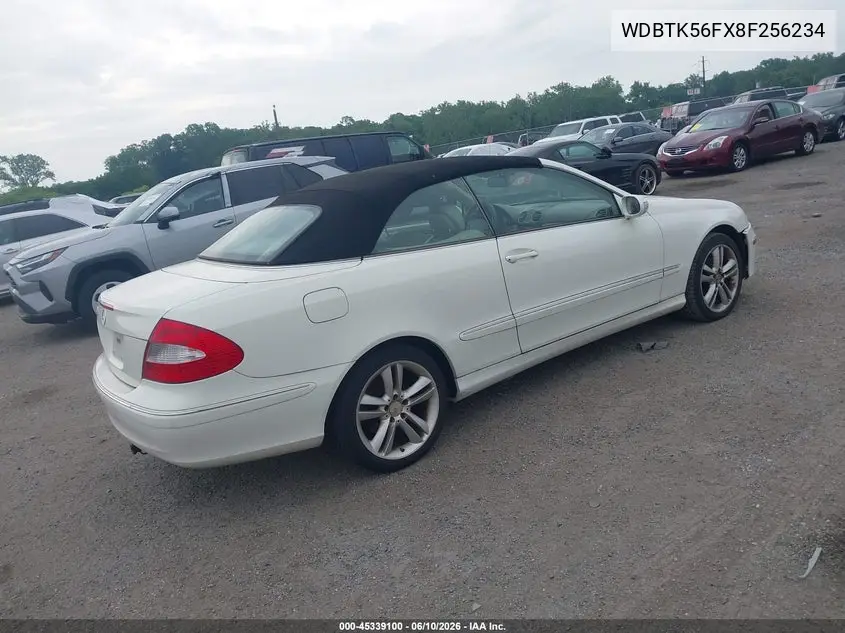 2008 Mercedes-Benz Clk 350 VIN: WDBTK56FX8F256234 Lot: 45339100
