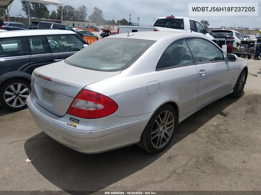 2008 Mercedes-Benz Clk 350 VIN: WDBTJ56H18F237205 Lot: 45508264