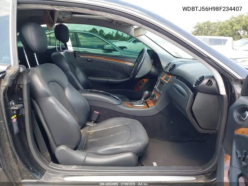 2008 Mercedes-Benz Clk 350 VIN: WDBTJ56H98F234407 Lot: 45554996