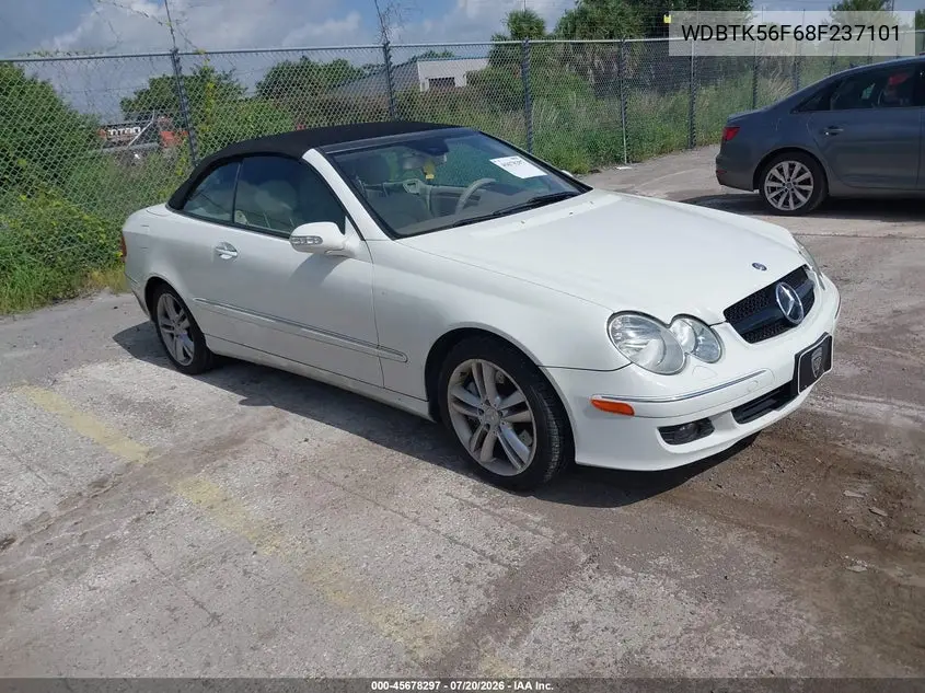 2008 Mercedes-Benz Clk 350 VIN: WDBTK56F68F237101 Lot: 45678297