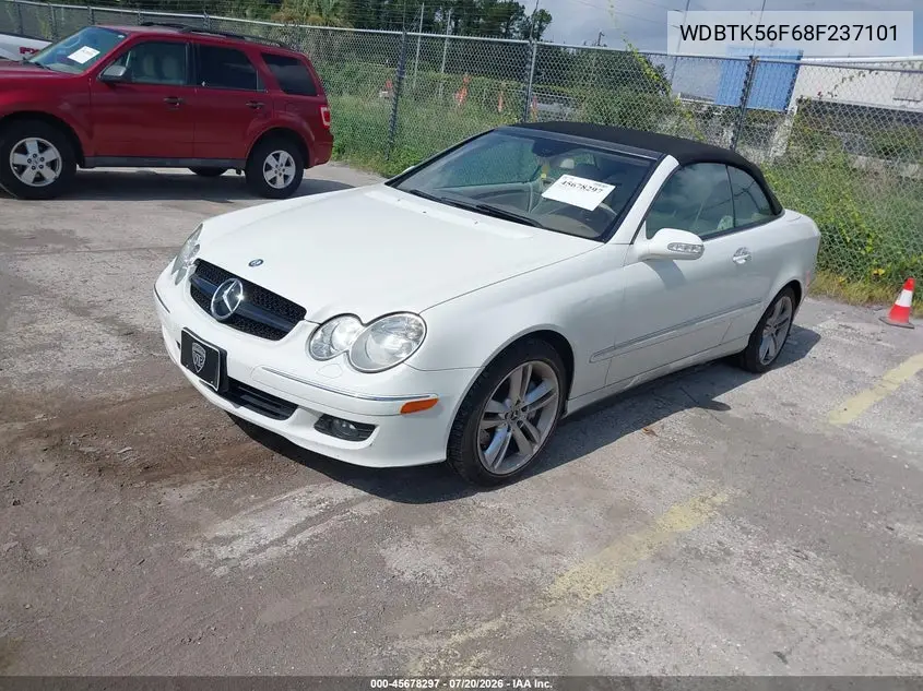 2008 Mercedes-Benz Clk 350 VIN: WDBTK56F68F237101 Lot: 45678297