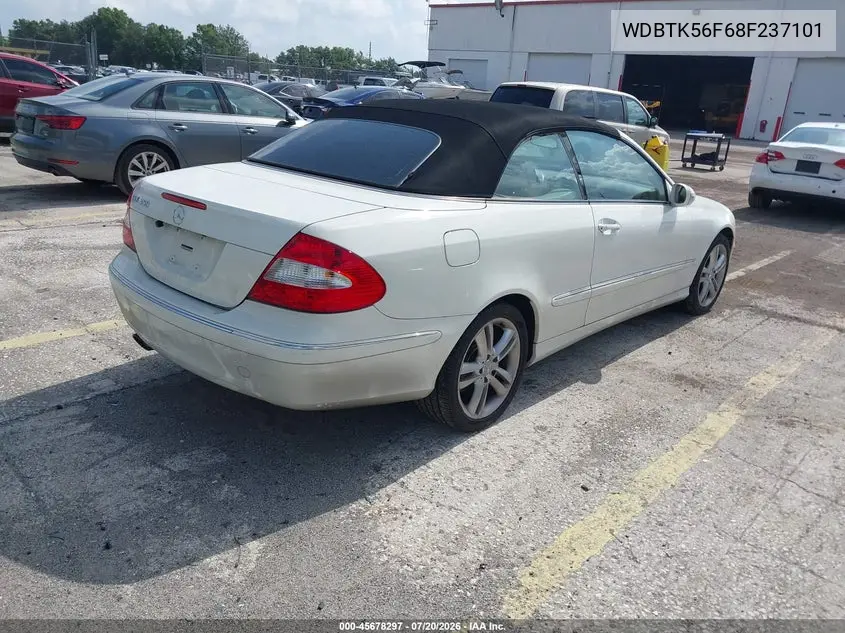 2008 Mercedes-Benz Clk 350 VIN: WDBTK56F68F237101 Lot: 45678297