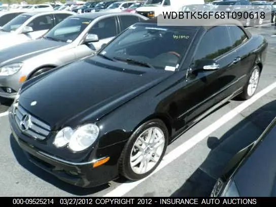 2008 Mercedes-Benz Clk350 VIN: WDBTK56F68T090618 Lot: 9525214