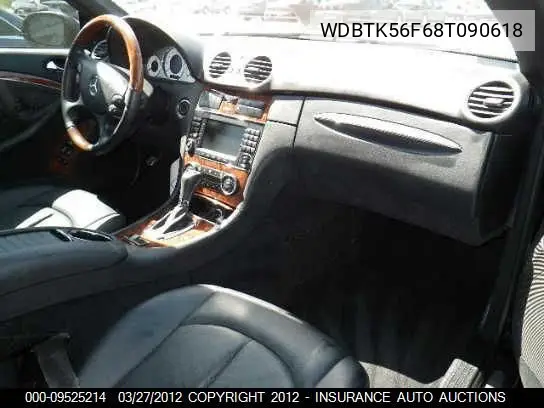 2008 Mercedes-Benz Clk350 VIN: WDBTK56F68T090618 Lot: 9525214