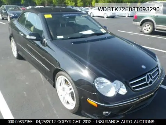 2008 Mercedes-Benz Clk550 VIN: WDBTK72F08T093290 Lot: 9637155