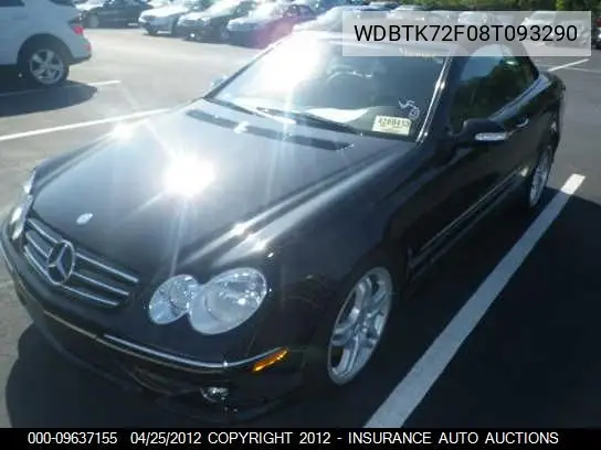 2008 Mercedes-Benz Clk550 VIN: WDBTK72F08T093290 Lot: 9637155