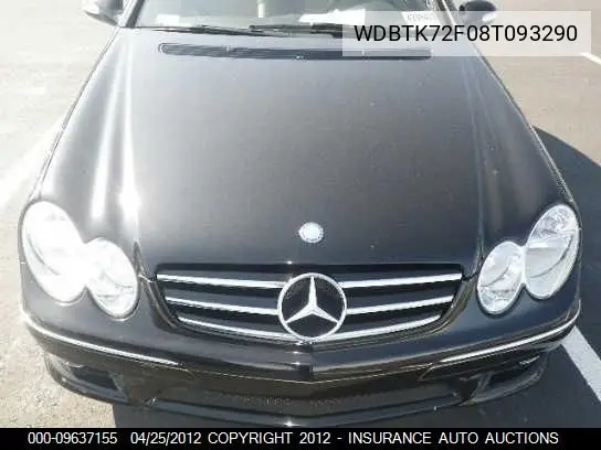 2008 Mercedes-Benz Clk550 VIN: WDBTK72F08T093290 Lot: 9637155