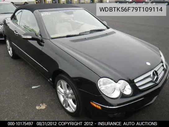 2009 Mercedes-Benz Clk350 VIN: WDBTK56F79T109114 Lot: 10175497