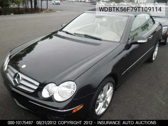 2009 Mercedes-Benz Clk350 VIN: WDBTK56F79T109114 Lot: 10175497