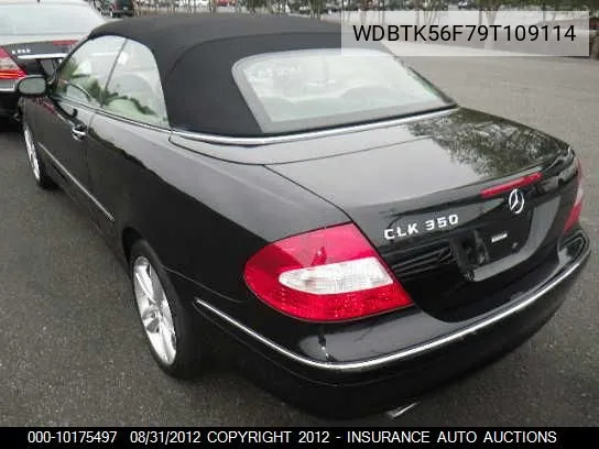 2009 Mercedes-Benz Clk350 VIN: WDBTK56F79T109114 Lot: 10175497