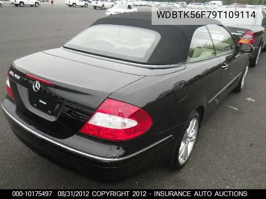 2009 Mercedes-Benz Clk350 VIN: WDBTK56F79T109114 Lot: 10175497