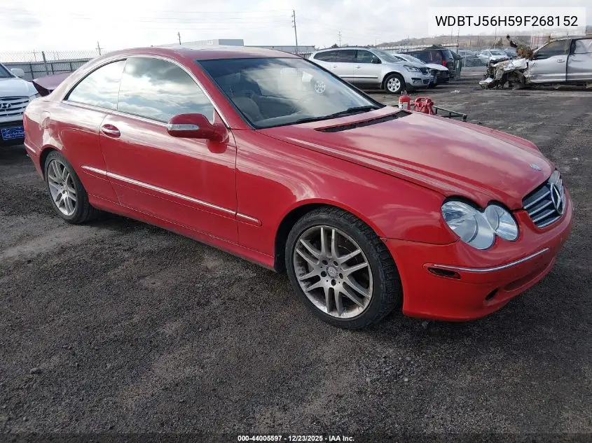 2009 Mercedes-Benz Clk 350 VIN: WDBTJ56H59F268152 Lot: 44005597