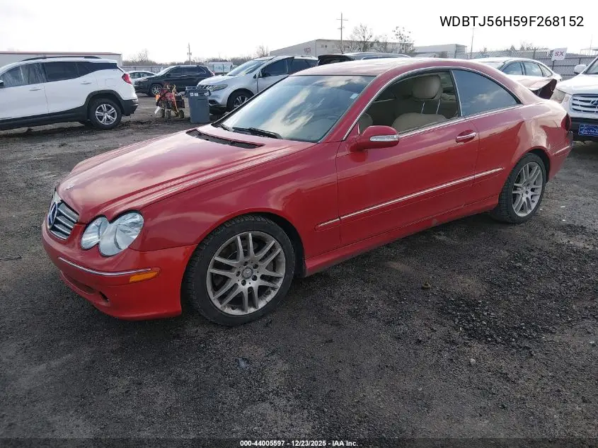 2009 Mercedes-Benz Clk 350 VIN: WDBTJ56H59F268152 Lot: 44005597