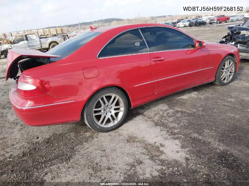 2009 Mercedes-Benz Clk 350 VIN: WDBTJ56H59F268152 Lot: 44005597