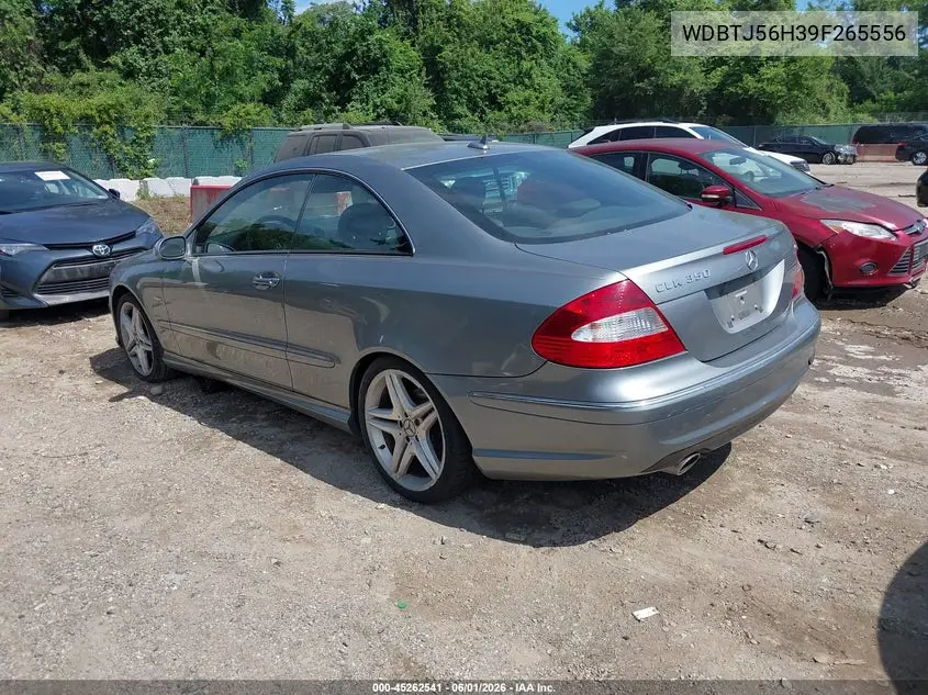 2009 Mercedes-Benz Clk 350 VIN: WDBTJ56H39F265556 Lot: 45262541