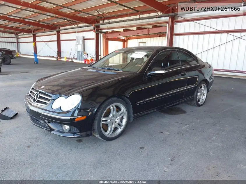 2009 Mercedes-Benz Clk 550 VIN: WDBTJ72HX9F261666 Lot: 45370597