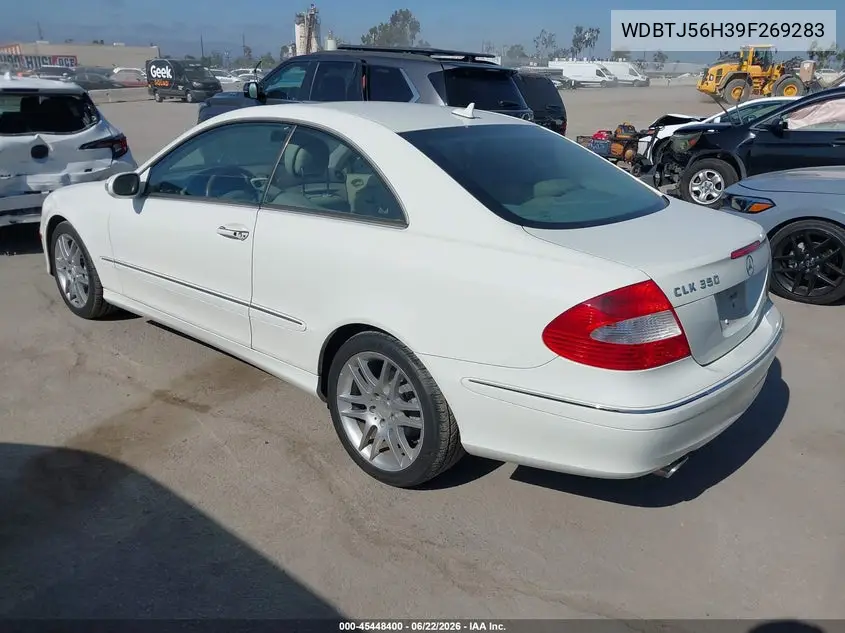 2009 Mercedes-Benz Clk 350 VIN: WDBTJ56H39F269283 Lot: 45448400