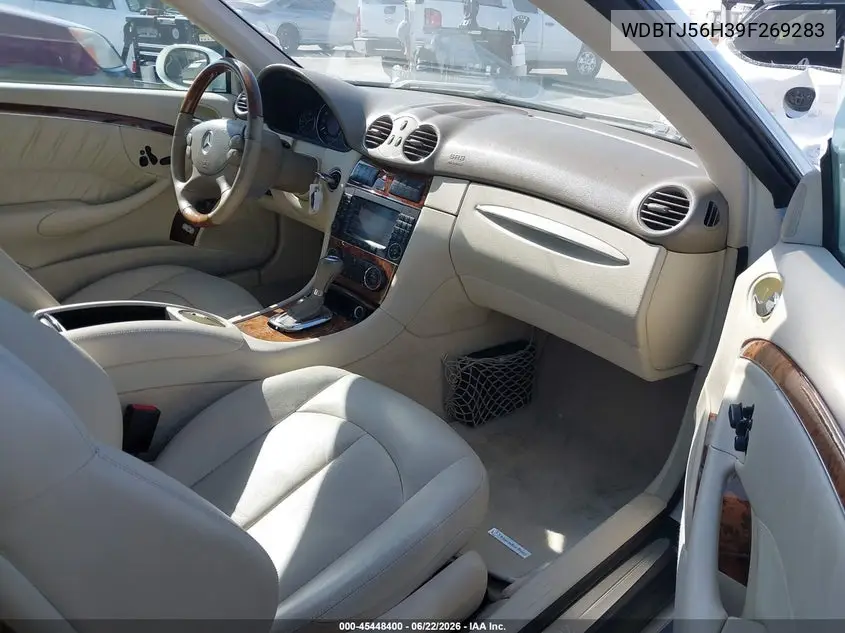 2009 Mercedes-Benz Clk 350 VIN: WDBTJ56H39F269283 Lot: 45448400