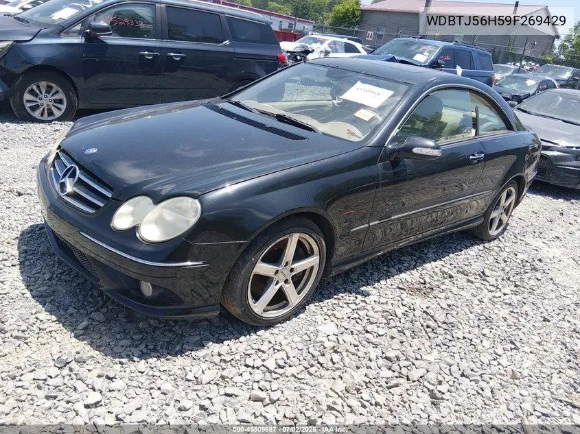 2009 Mercedes-Benz Clk 350 VIN: WDBTJ56H59F269429 Lot: 45509687