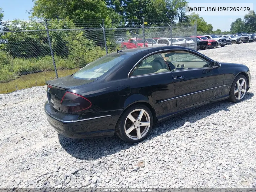 2009 Mercedes-Benz Clk 350 VIN: WDBTJ56H59F269429 Lot: 45509687