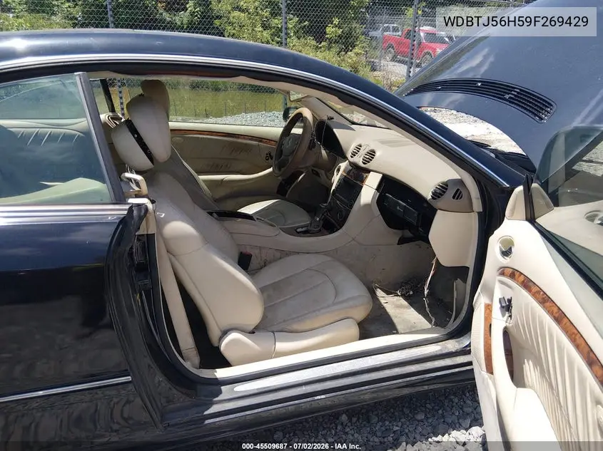 2009 Mercedes-Benz Clk 350 VIN: WDBTJ56H59F269429 Lot: 45509687