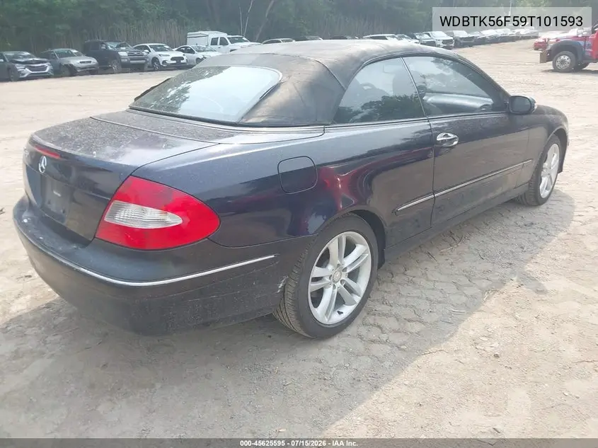 2009 Mercedes-Benz Clk 350 VIN: WDBTK56F59T101593 Lot: 45625595