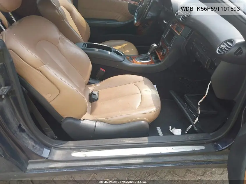 2009 Mercedes-Benz Clk 350 VIN: WDBTK56F59T101593 Lot: 45625595