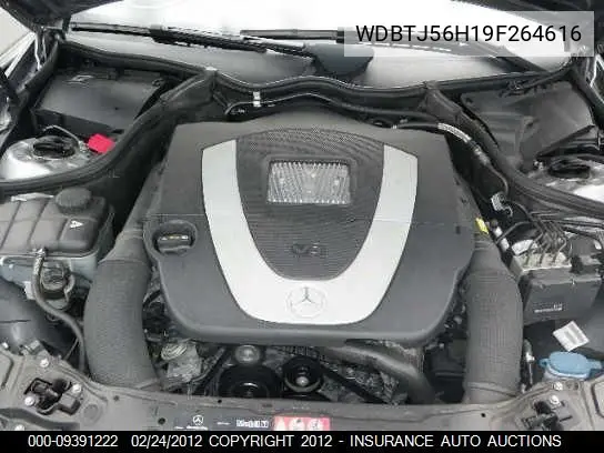 2009 Mercedes-Benz Clk350 VIN: WDBTJ56H19F264616 Lot: 9391222