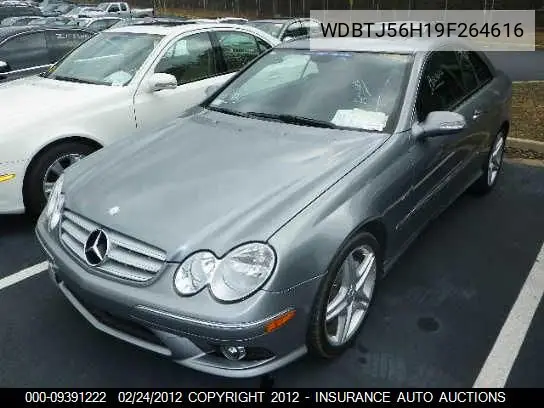2009 Mercedes-Benz Clk350 VIN: WDBTJ56H19F264616 Lot: 9391222