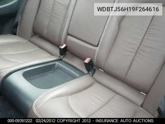 2009 Mercedes-Benz Clk350 VIN: WDBTJ56H19F264616 Lot: 9391222
