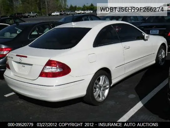 2009 Mercedes-Benz Clk350 VIN: WDBTJ56H99F266274 Lot: 9520779