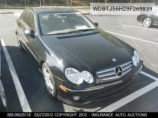 2009 Mercedes-Benz Clk350 VIN: WDBTJ56H29F269839 Lot: 9525116