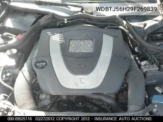 2009 Mercedes-Benz Clk350 VIN: WDBTJ56H29F269839 Lot: 9525116