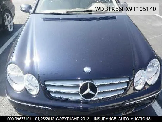 2009 Mercedes-Benz Clk350 VIN: WDBTK56FX9T105140 Lot: 9637101