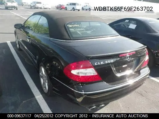 2009 Mercedes-Benz Clk350 VIN: WDBTK56F69F263702 Lot: 9637117