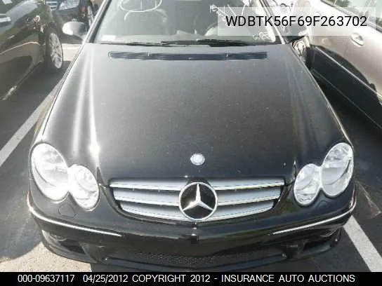 2009 Mercedes-Benz Clk350 VIN: WDBTK56F69F263702 Lot: 9637117