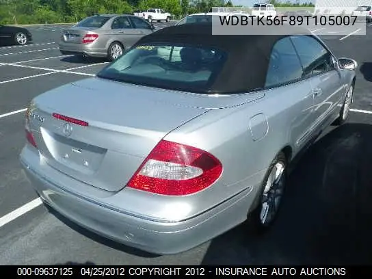 2009 Mercedes-Benz Clk350 VIN: WDBTK56F89T105007 Lot: 9637125
