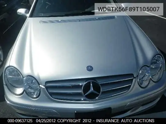 2009 Mercedes-Benz Clk350 VIN: WDBTK56F89T105007 Lot: 9637125